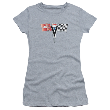 Chevrolet 2nd Gen Vette Nose Emblem - Juniors T-Shirt Juniors T-Shirt Chevrolet   