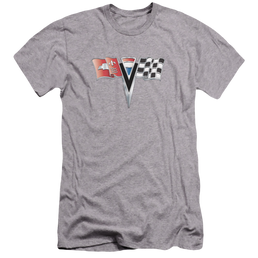 Chevrolet 2nd Gen Vette Nose Emblem - Men's Premium Slim Fit T-Shirt Men's Premium Slim Fit T-Shirt Chevrolet   