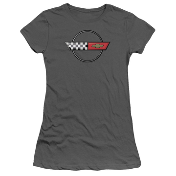 Chevrolet 4th Gen Vette Logo - Juniors T-Shirt Juniors T-Shirt Chevrolet   