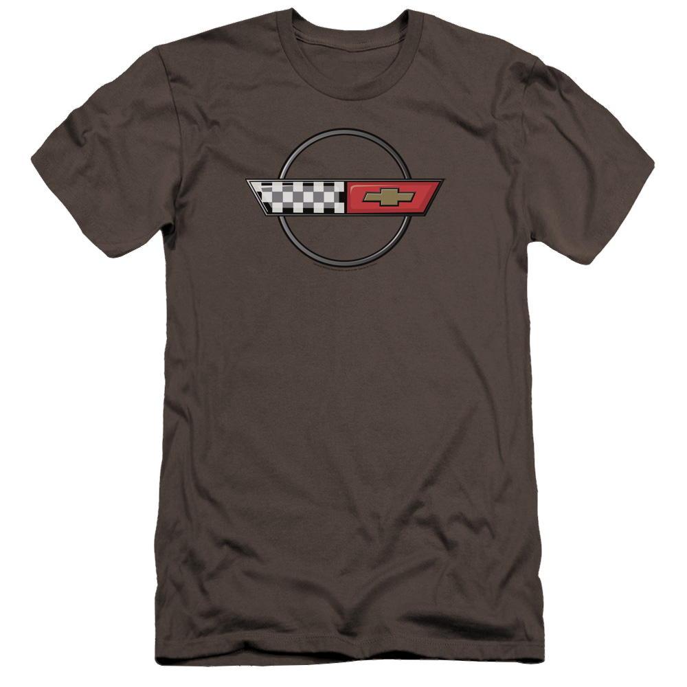 Chevrolet 4th Gen Vette Logo - Men's Premium Slim Fit T-Shirt Men's Premium Slim Fit T-Shirt Chevrolet   
