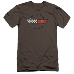 Chevrolet 4th Gen Vette Logo - Men's Premium Slim Fit T-Shirt Men's Premium Slim Fit T-Shirt Chevrolet   