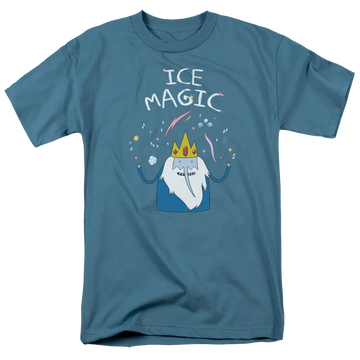 Slate men's regular fit t-shirt with Adventure Time Ice Magic graphic