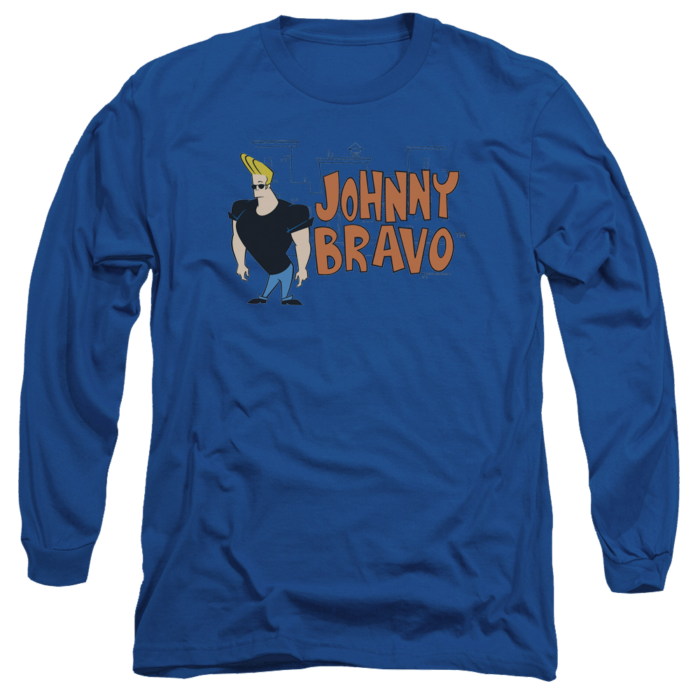 Johnny Bravo Johnny Logo Men's Long Sleeve T-Shirt Men's Long Sleeve T-Shirt Johnny Bravo   