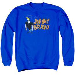 Johnny Bravo Johnny Logo Men's Crewneck Sweatshirt Men's Crewneck Sweatshirt Johnny Bravo   