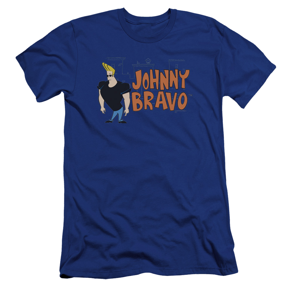 Johnny Bravo Johnny Logo Men's Premium Slim Fit T-Shirt Men's Premium Slim Fit T-Shirt Johnny Bravo   