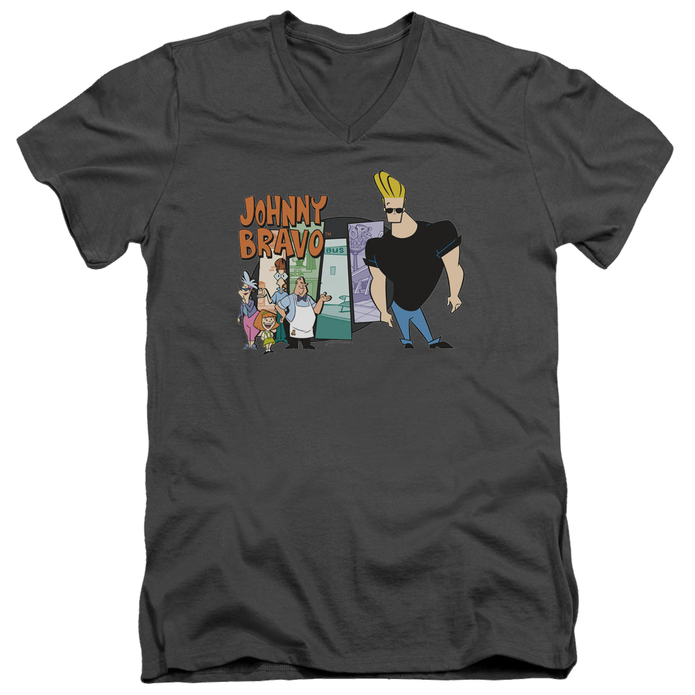 Johnny Bravo Johnny & Friends Men's V-Neck T-Shirt Men's V-Neck T-Shirt Johnny Bravo   