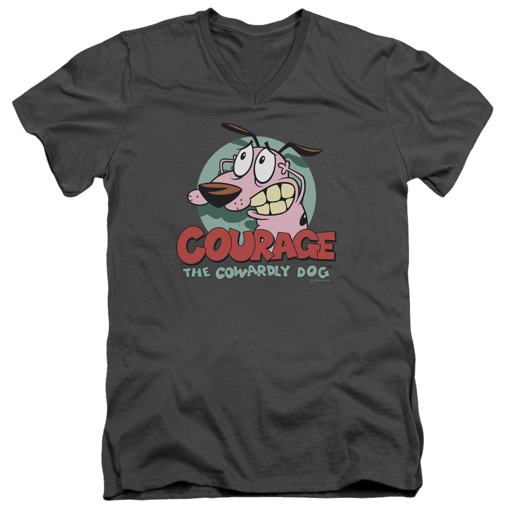 Courage The Cowardly Dog Courage - Men's V-Neck T-Shirt Men's V-Neck T-Shirt Courage the Cowardly Dog   