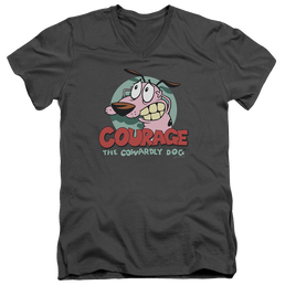 Courage The Cowardly Dog Courage - Men's V-Neck T-Shirt Men's V-Neck T-Shirt Courage the Cowardly Dog   