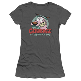 Courage The Cowardly Dog Courage - Juniors T-Shirt Juniors T-Shirt Courage the Cowardly Dog   