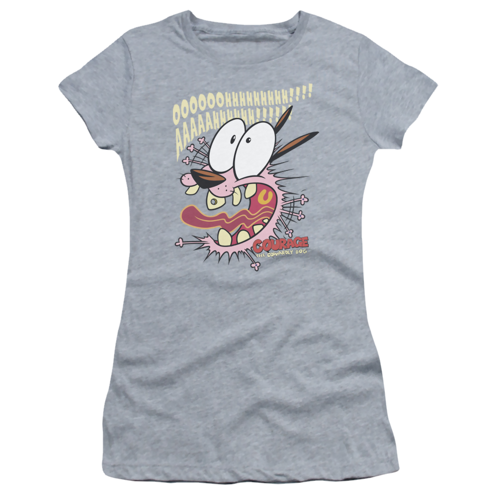 Courage The Cowardly Dog Scaredy Dog - Juniors T-Shirt Juniors T-Shirt Courage the Cowardly Dog   