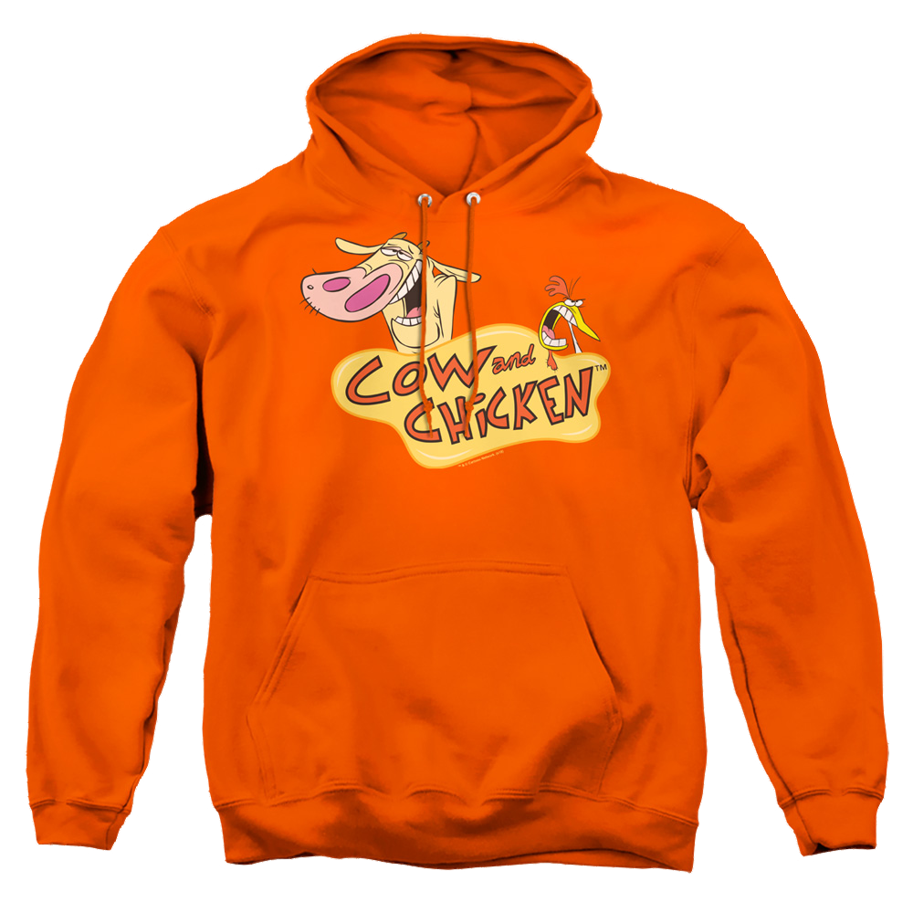 Cow & Chicken Logo - Pullover Hoodie Pullover Hoodie Cow and Chicken   