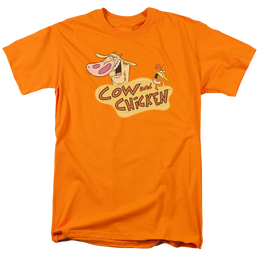 Cow & Chicken Logo - Men's Regular Fit T-Shirt Men's Regular Fit T-Shirt Cow and Chicken   