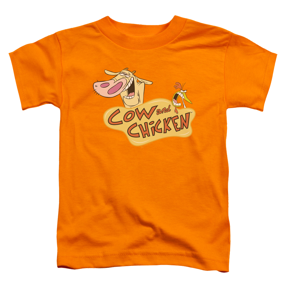 Cow & Chicken Logo - Kid's T-Shirt Kid's T-Shirt (Ages 4-7) Cow and Chicken   