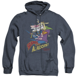 Cow & Chicken Super Cow - Heather Pullover Hoodie Heather Pullover Hoodie Cow and Chicken   