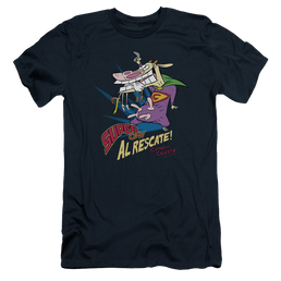 Cow and Chicken Super Cow - Men's Slim Fit T-Shirt Men's Slim Fit T-Shirt Cow and Chicken   