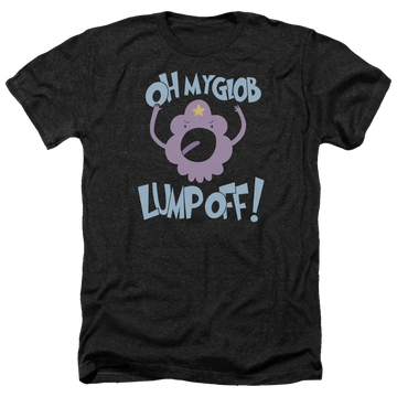 Charcoal men's heather t-shirt with Adventure Time Lump Off graphic