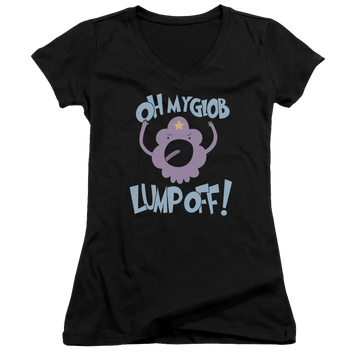 Adventure Time Lump Off - Juniors V-Neck T-Shirt Adventure Time