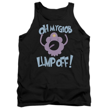 Black men's tank with Adventure Time Lump Off graphic