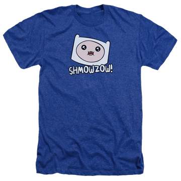 Royal men's heather t-shirt with Adventure Time Shmowzow graphic