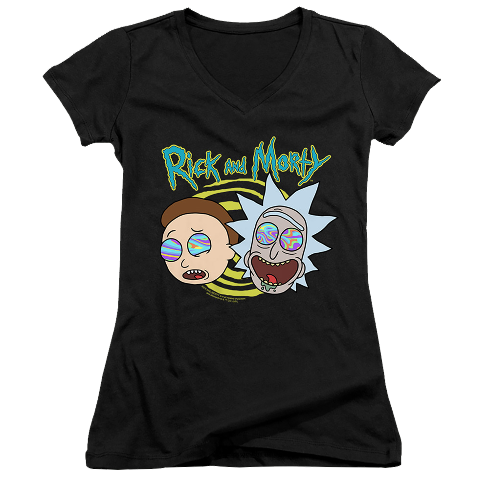 Rick and Morty Blown Minds - Juniors V-Neck T-Shirt Juniors V-Neck T-Shirt Rick and Morty   