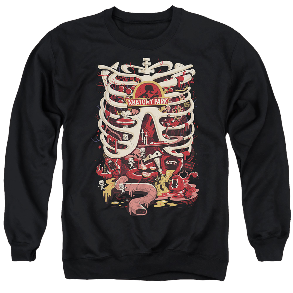 Rick and Morty Anatomy Park Logo - Men's Crewneck Sweatshirt Men's Crewneck Sweatshirt Rick and Morty   