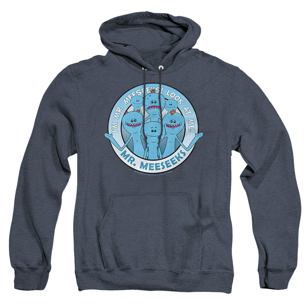 Rick and Morty Mr Meeseeks - Heather Pullover Hoodie Heather Pullover Hoodie Rick and Morty   