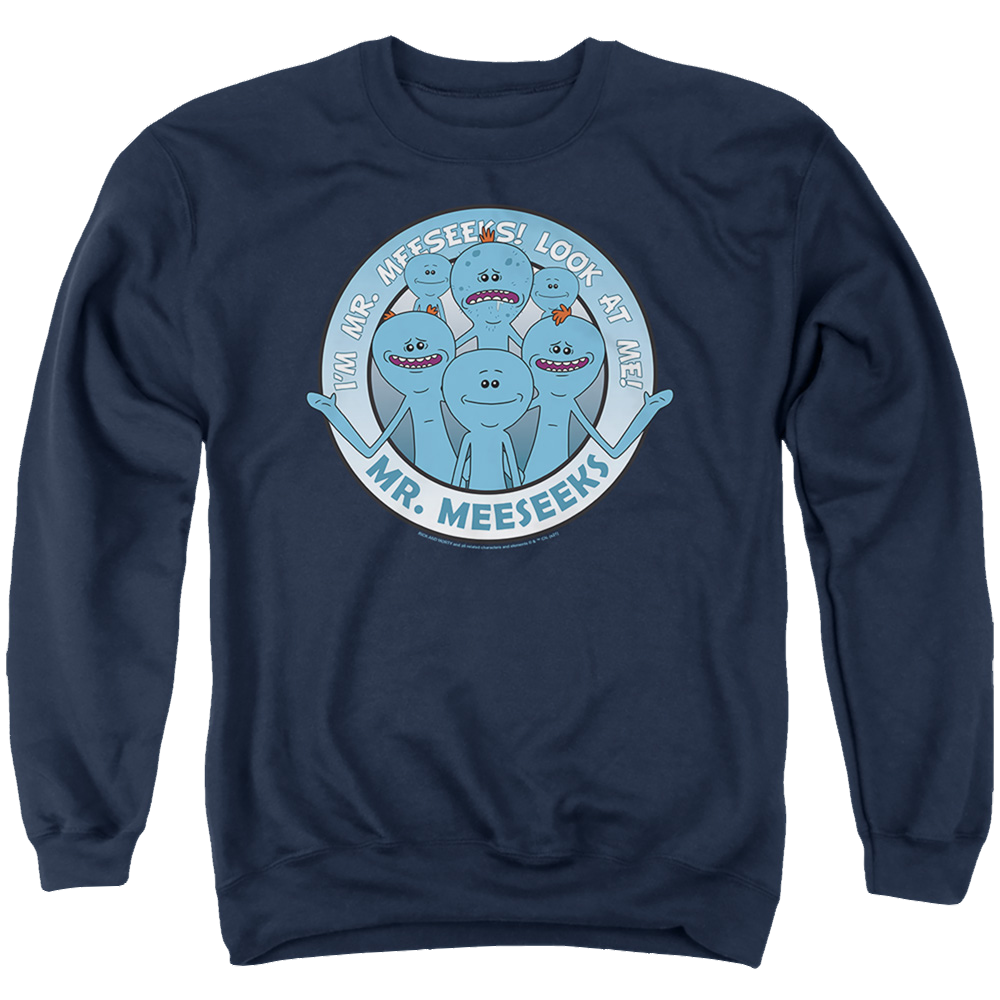 Rick and Morty Mr Meeseeks - Men's Crewneck Sweatshirt Men's Crewneck Sweatshirt Rick and Morty   