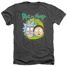 Rick and Morty Floating Heads - Men's Heather T-Shirt Men's Heather T-Shirt Rick and Morty   