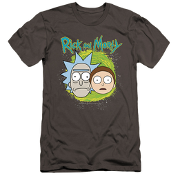 Rick and Morty Floating Heads - Men's Premium Slim Fit T-Shirt Men's Premium Slim Fit T-Shirt Rick and Morty   