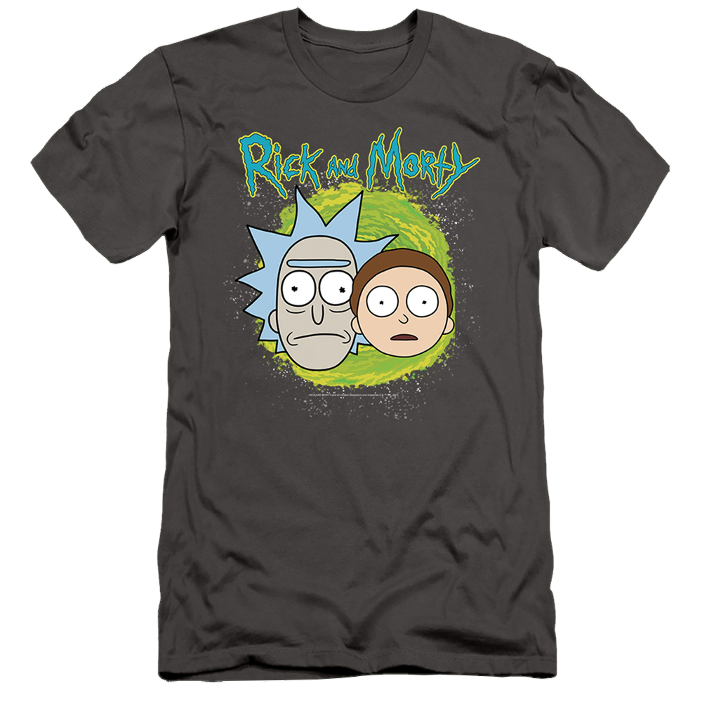 Rick and Morty Floating Heads - Men's Slim Fit T-Shirt Men's Slim Fit T-Shirt Rick and Morty   