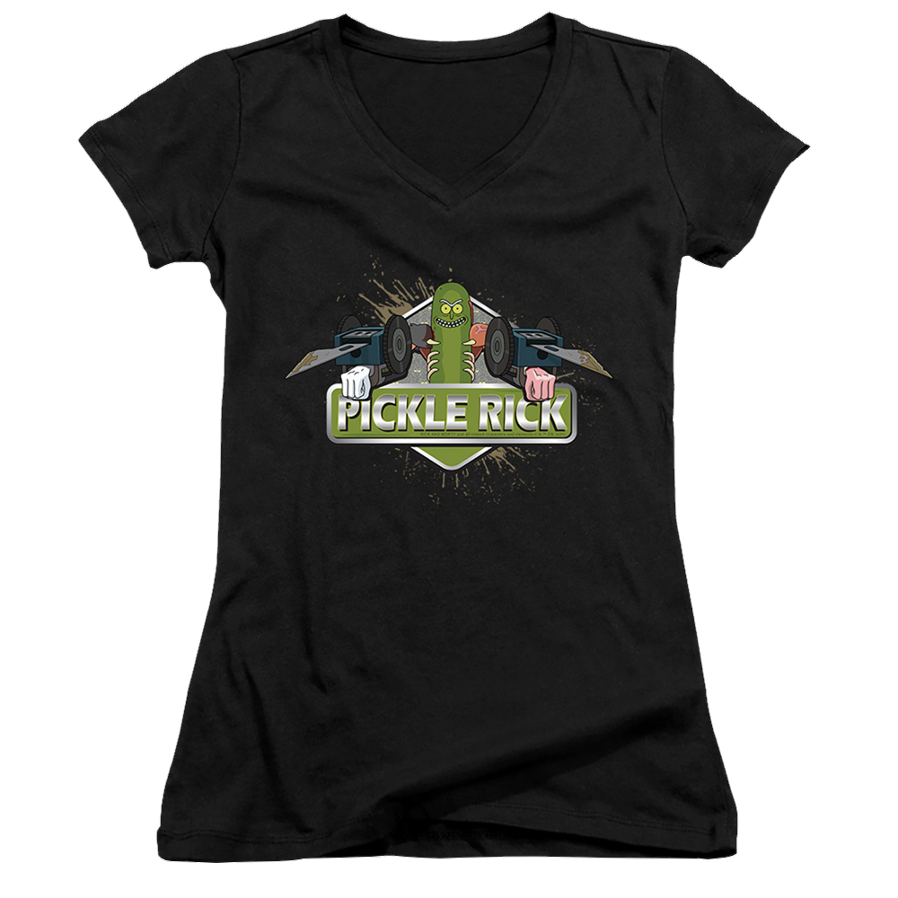 Rick and Morty Pickle Rick - Juniors V-Neck T-Shirt Juniors V-Neck T-Shirt Rick and Morty   