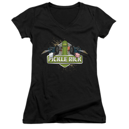 Rick and Morty Pickle Rick - Juniors V-Neck T-Shirt Juniors V-Neck T-Shirt Rick and Morty   