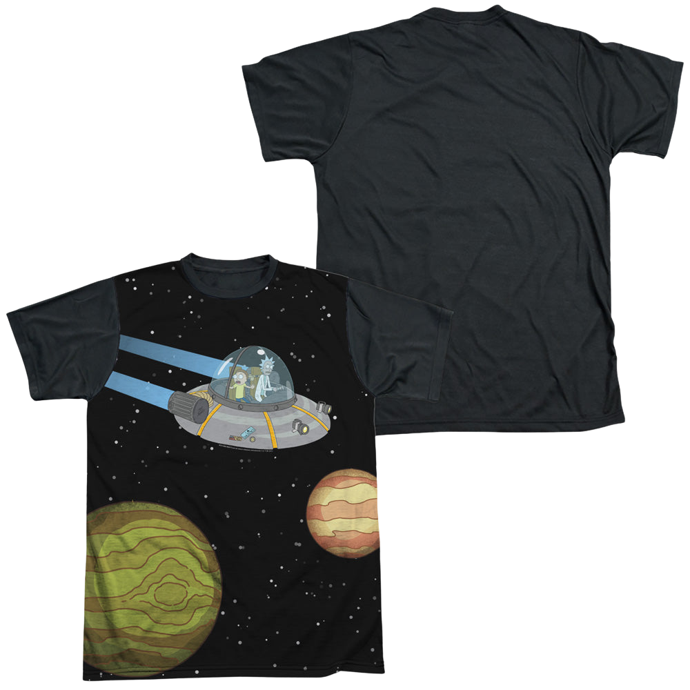 Rick and Morty Rick And Morty In Space - Men's Black Back T-Shirt Men's Black Back T-Shirt Rick and Morty   