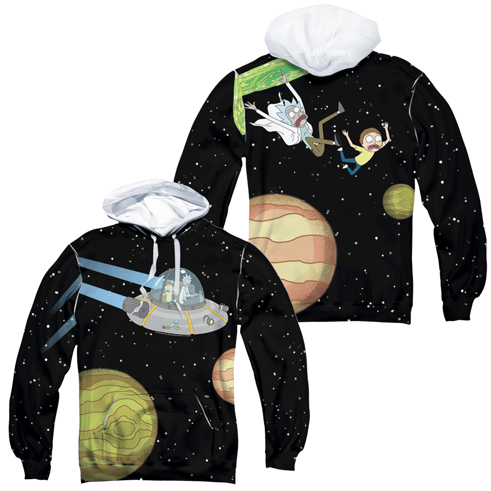 Rick and Morty Rick And Morty In Space - All-Over Print Pullover Hoodie All-Over Print Pullover Hoodie Rick and Morty   