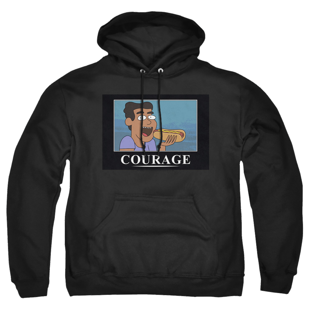 Rick and Morty Courage Poster - Pullover Hoodie Pullover Hoodie Rick and Morty   