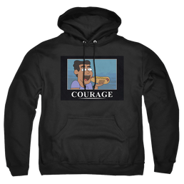 Rick and Morty Courage Poster - Pullover Hoodie Pullover Hoodie Rick and Morty   