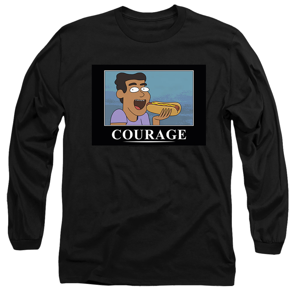 Rick and Morty Courage Poster - Men's Long Sleeve T-Shirt Men's Long Sleeve T-Shirt Rick and Morty   