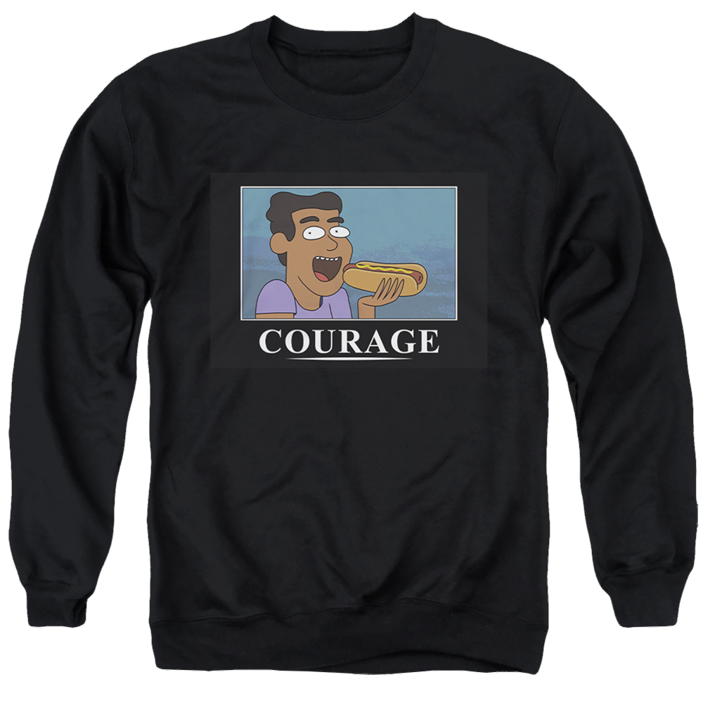 Rick and Morty Courage Poster - Men's Crewneck Sweatshirt Men's Crewneck Sweatshirt Rick and Morty   