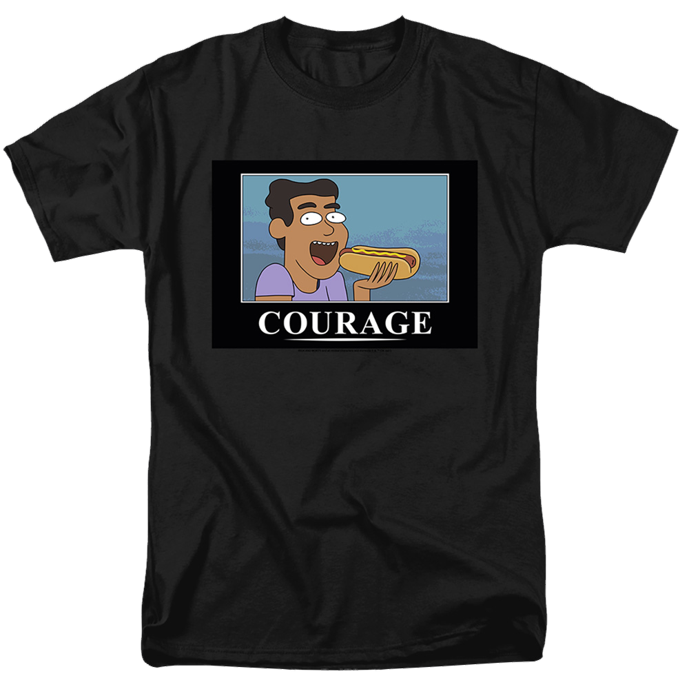 Rick and Morty Courage Poster - Men's Regular Fit T-Shirt Men's Regular Fit T-Shirt Rick and Morty   