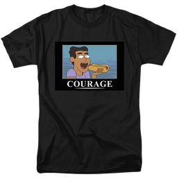Rick and Morty Courage Poster - Men's Regular Fit T-Shirt Men's Regular Fit T-Shirt Rick and Morty   