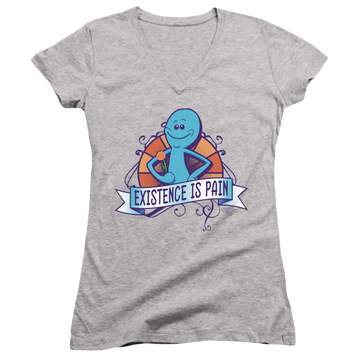 Rick and Morty Existence Is Pain - Juniors V-Neck T-Shirt Juniors V-Neck T-Shirt Rick and Morty   