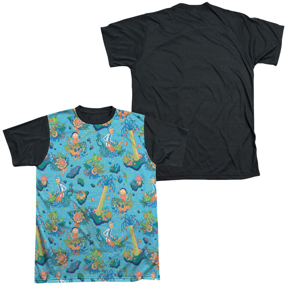 Rick and Morty Ricktanical - Men's Black Back T-Shirt Men's Black Back T-Shirt Rick and Morty   