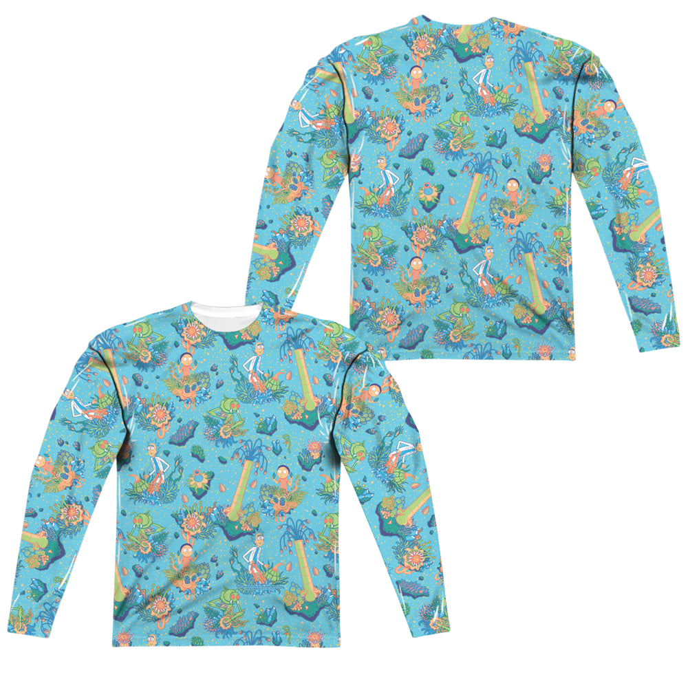 Rick and Morty Ricktanical - Men's All-Over Print Long Sleeve Men's All-Over Print Long Sleeve Rick and Morty   