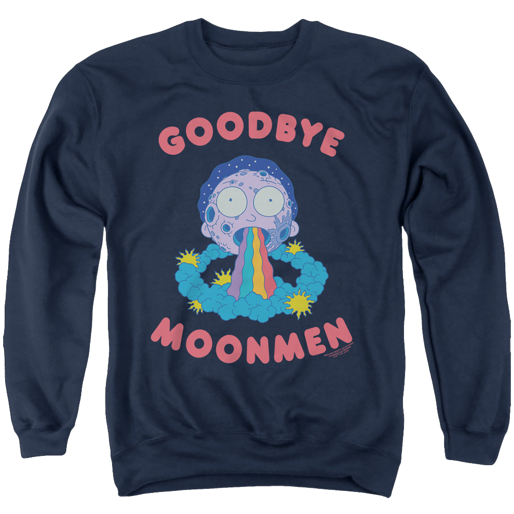 Rick and Morty Goodbye Moonmen - Men's Crewneck Sweatshirt Men's Crewneck Sweatshirt Rick and Morty   