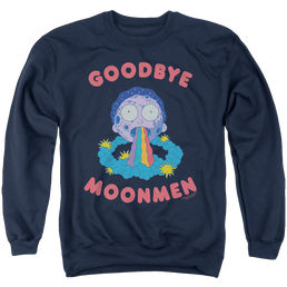 Rick and Morty Goodbye Moonmen - Men's Crewneck Sweatshirt Men's Crewneck Sweatshirt Rick and Morty   