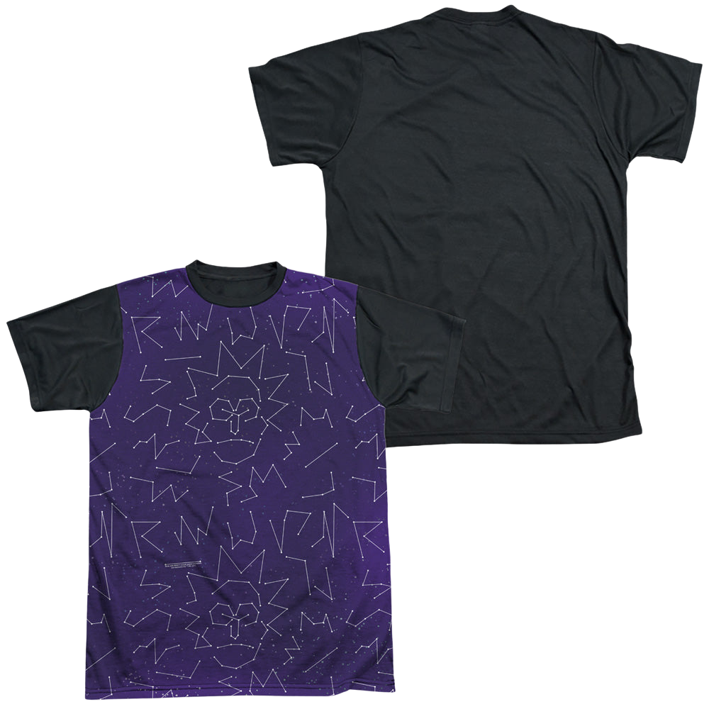 Rick and Morty Stars - Men's Black Back T-Shirt Men's Black Back T-Shirt Rick and Morty   