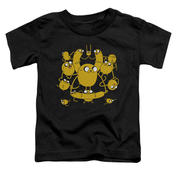 Black toddler t-shirt with Adventure Time Jakes graphic