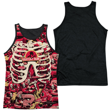 Rick and Morty Anatomy Park men's black back tank