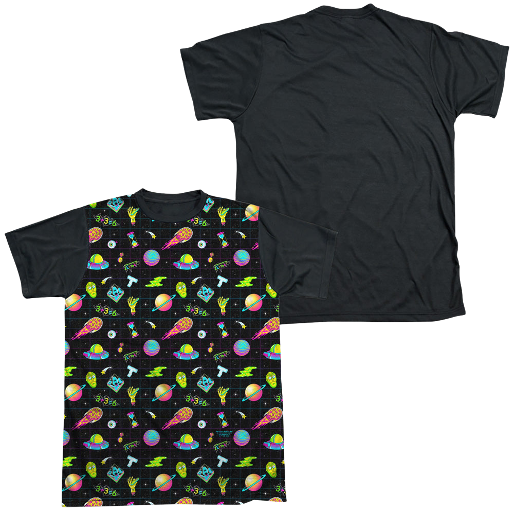 Rick and Morty Opening Icons - Men's Black Back T-Shirt Men's Black Back T-Shirt Rick and Morty   