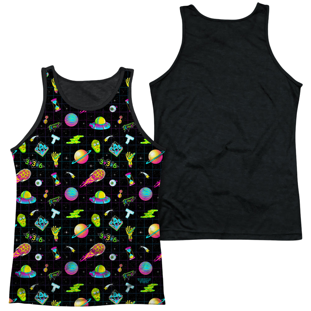 Rick and Morty Opening Icons - Men's Black Back Tank Top Men's Black Back Tank Rick and Morty   